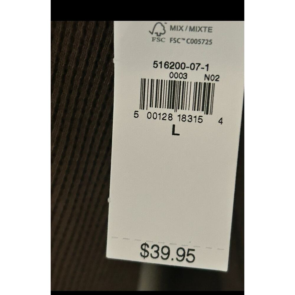Gap Shirt Long Sleeve Thermal‎ Brown L Nwt - Picture 5 of 5